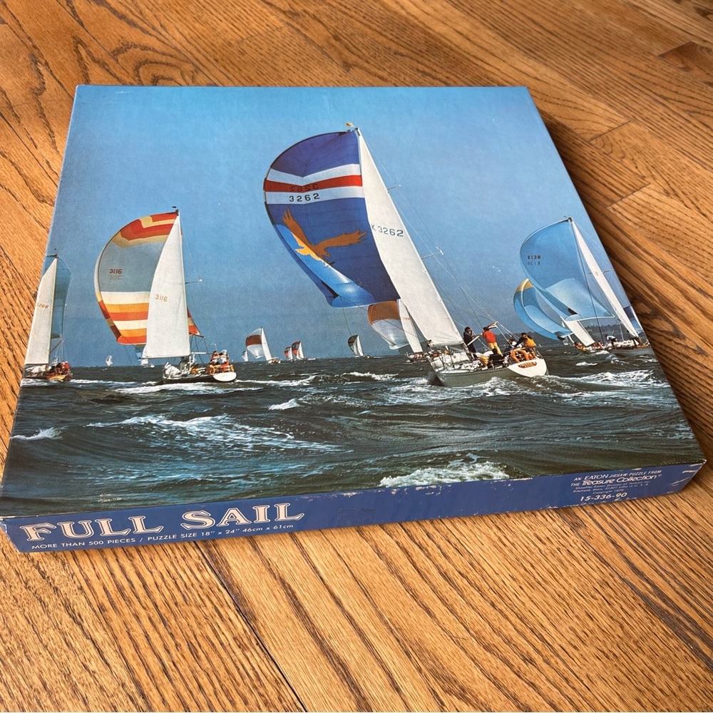 EATON Treasure Collection Sailboat Puzzle Sailing Sail 500 Pcs Vintage Complete